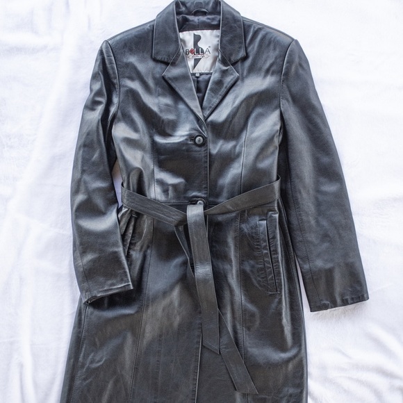 Genuine Leather Belted Walking Jacket - Picture 3 of 6